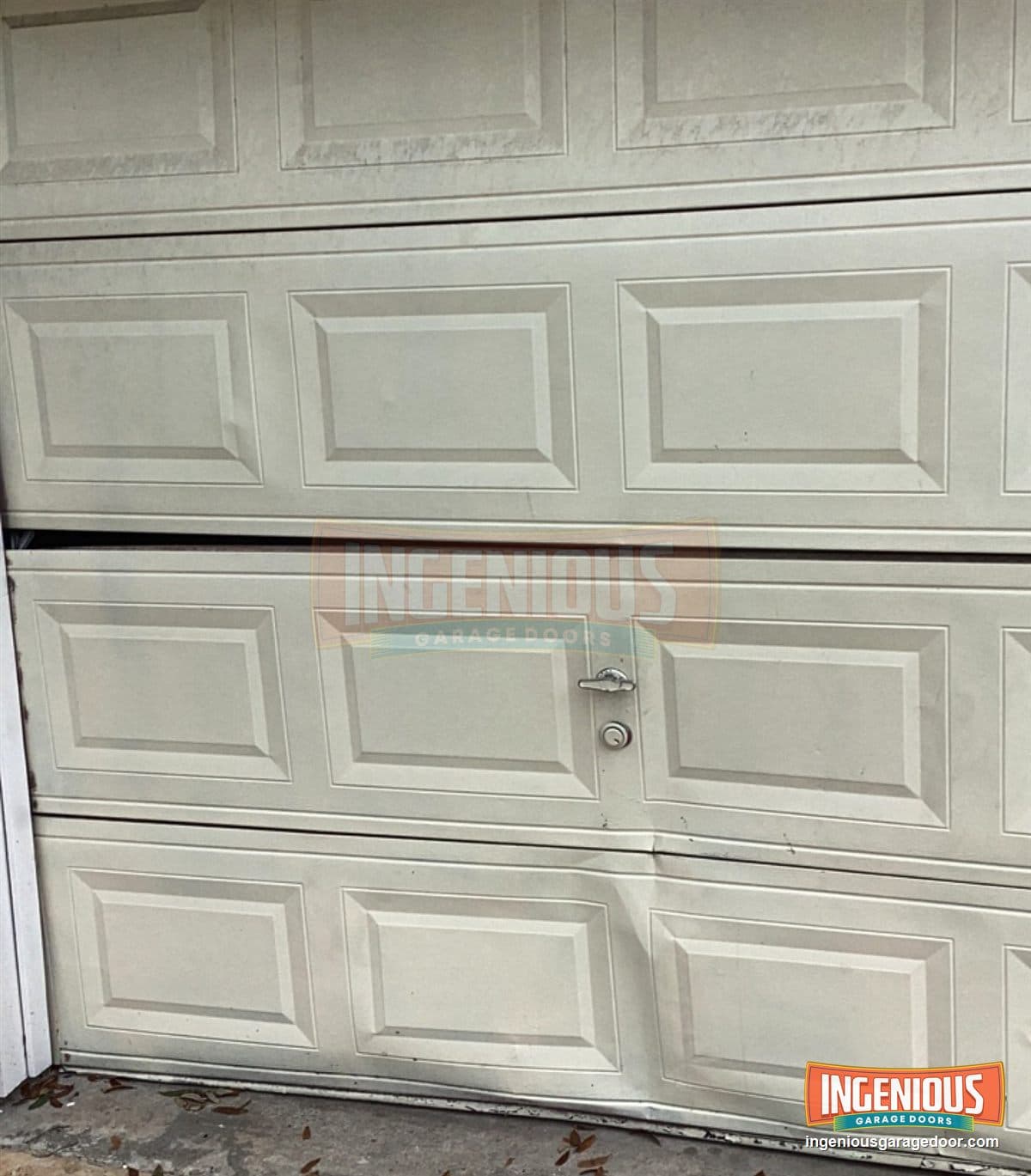 It Looked Like Someone Hit This Sugar Land Garage Door. Nobody Did.