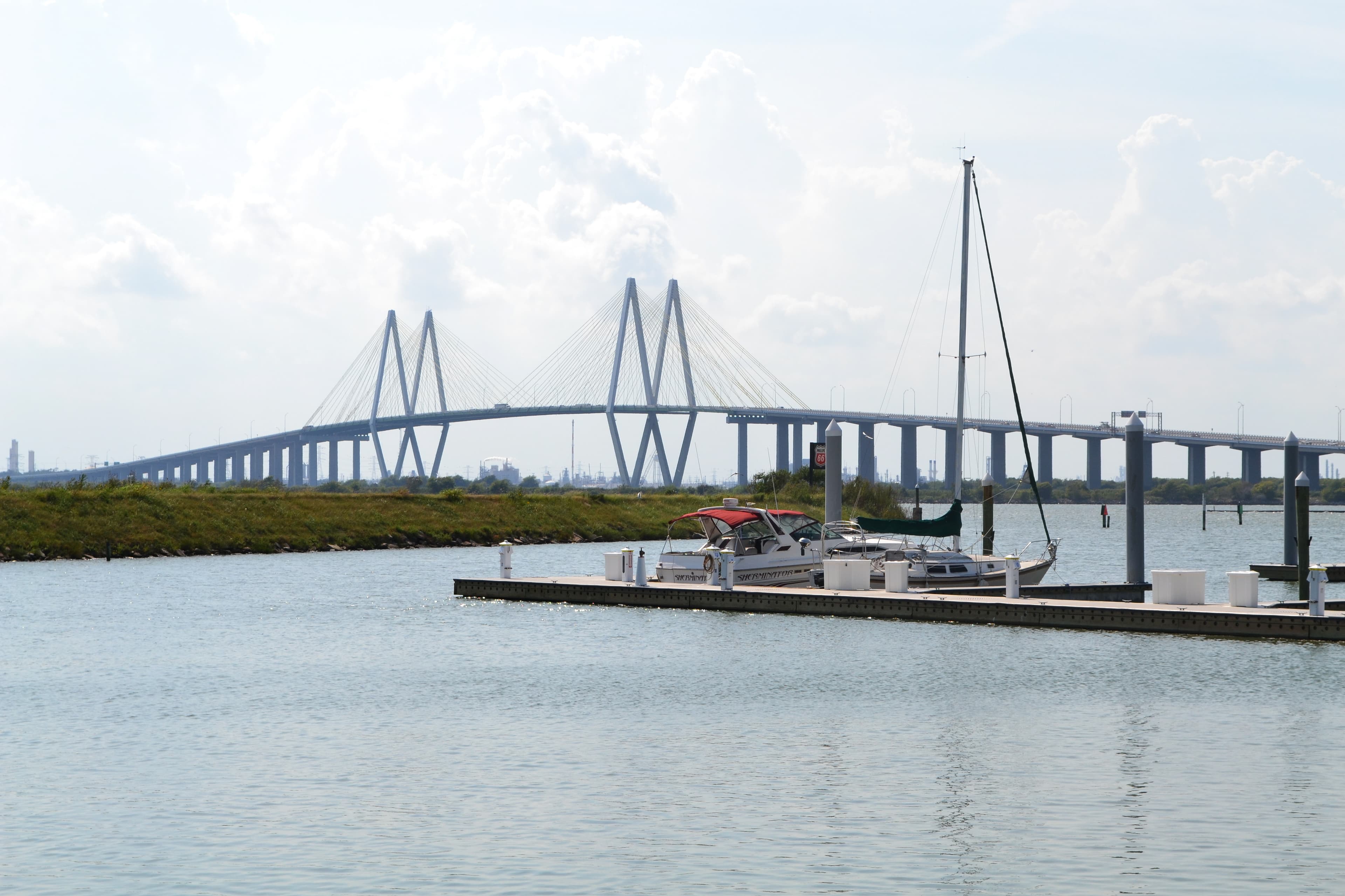 The Fred Hartman Bridge over the Houston Ship Channel at Baytown, Texas
